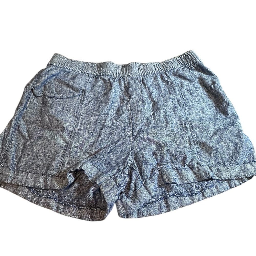 Old Navy‎ women’s High-Rise Linen Shorts Chambray Blue Size Large